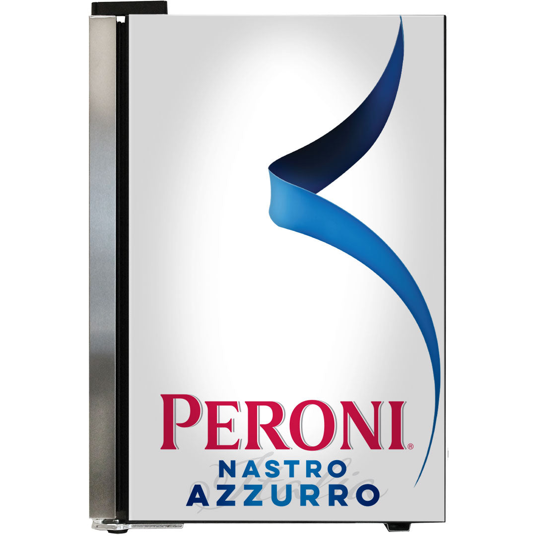 Peroni branded bar fridge, Great gift idea! Great Entertaining Room Or Man Cave Item - Model SC70-SS-PERONI