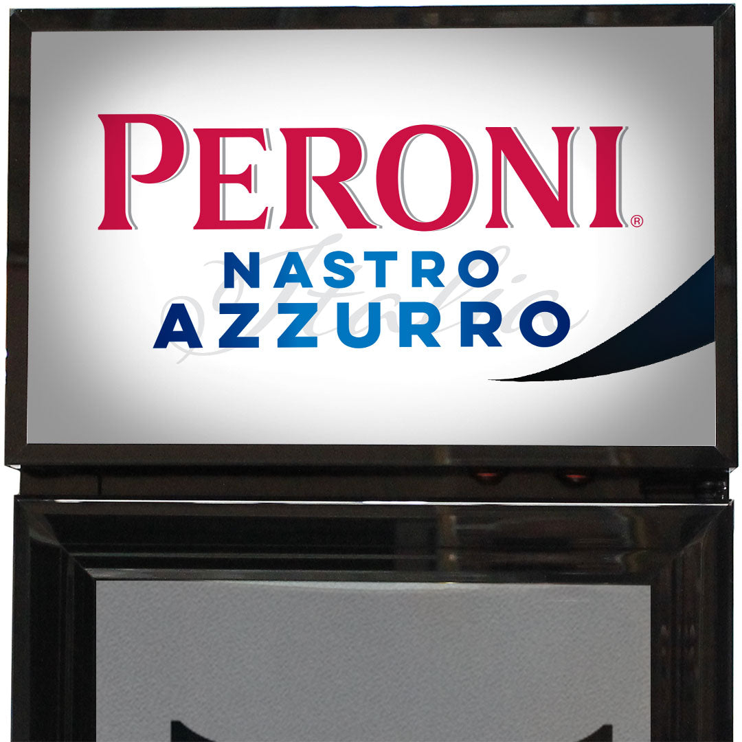 Peroni Branded Skinny Upright Bar Fridge - Model SS-P160-PERONI-V1