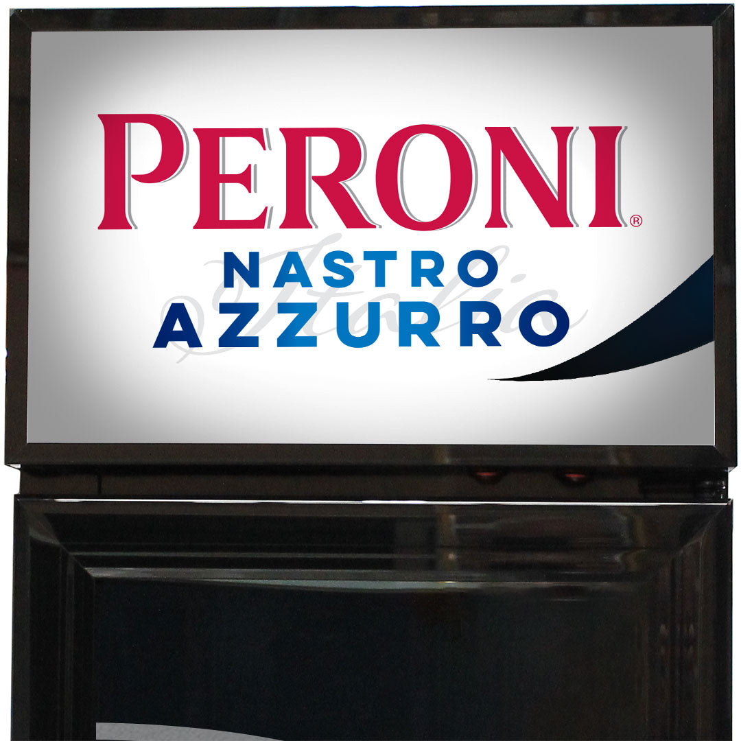 Peroni Branded Skinny Upright Bar Fridge – Model SS-P160-PERONI-V2 – 160 Litres