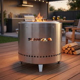 Schmick Stainless Steel Dual Skinned Fire Pit Less Smoke Design - Model SK-PIT49