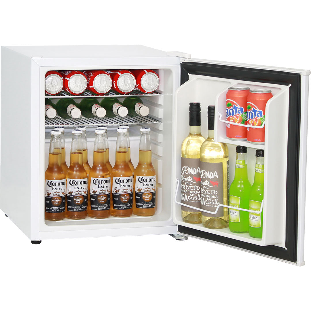 Retro White Vintage Mini Bar Fridge 46 Litre Schmick Brand With Opener - Model HUS-BC46W-RET