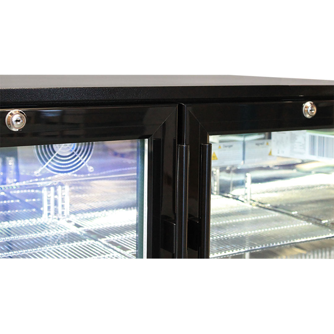 Rhino SG2H-NC - Night Club Commercial Multi Light Coloured Black 2 Door Bar Fridge