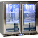 Rhino GSP2H-840-SS bar fridge - angle view