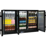 Rhino SG3H-B bar fridge - glass door detail