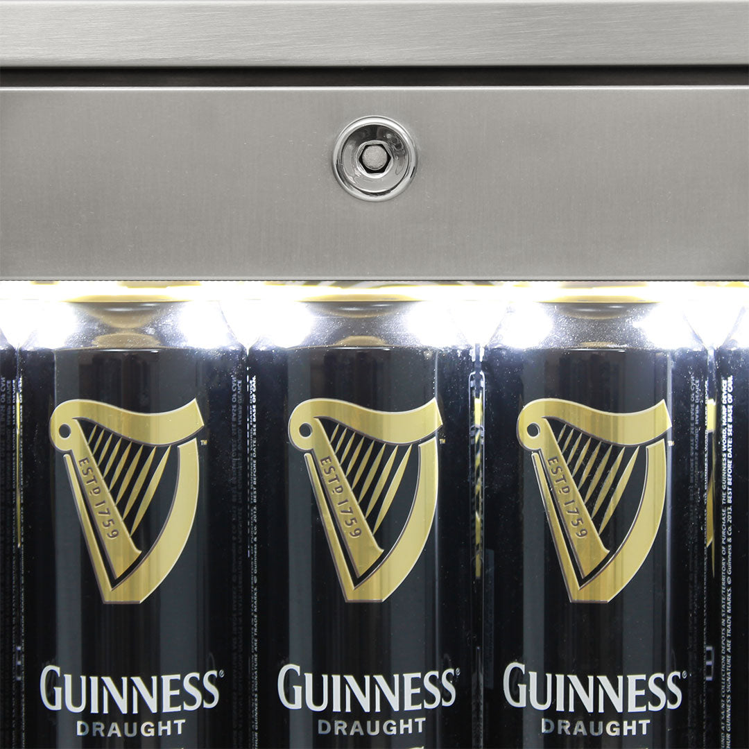 Rhino 208L Stainless Steel 2 Door Heated Glass Bar Fridge - King's Choice Winner - SG2H-HD