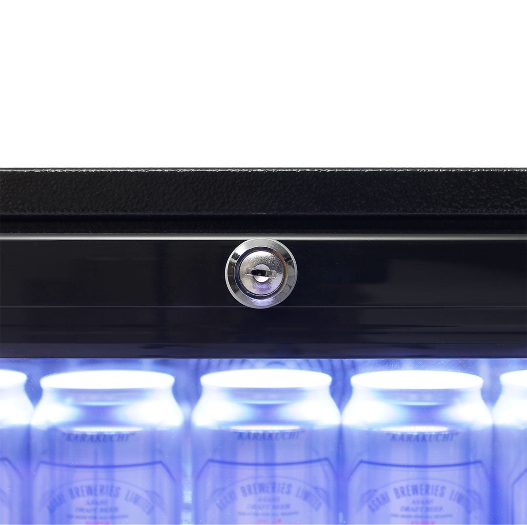 Rhino SG1L-NC bar fridge - glass door detail