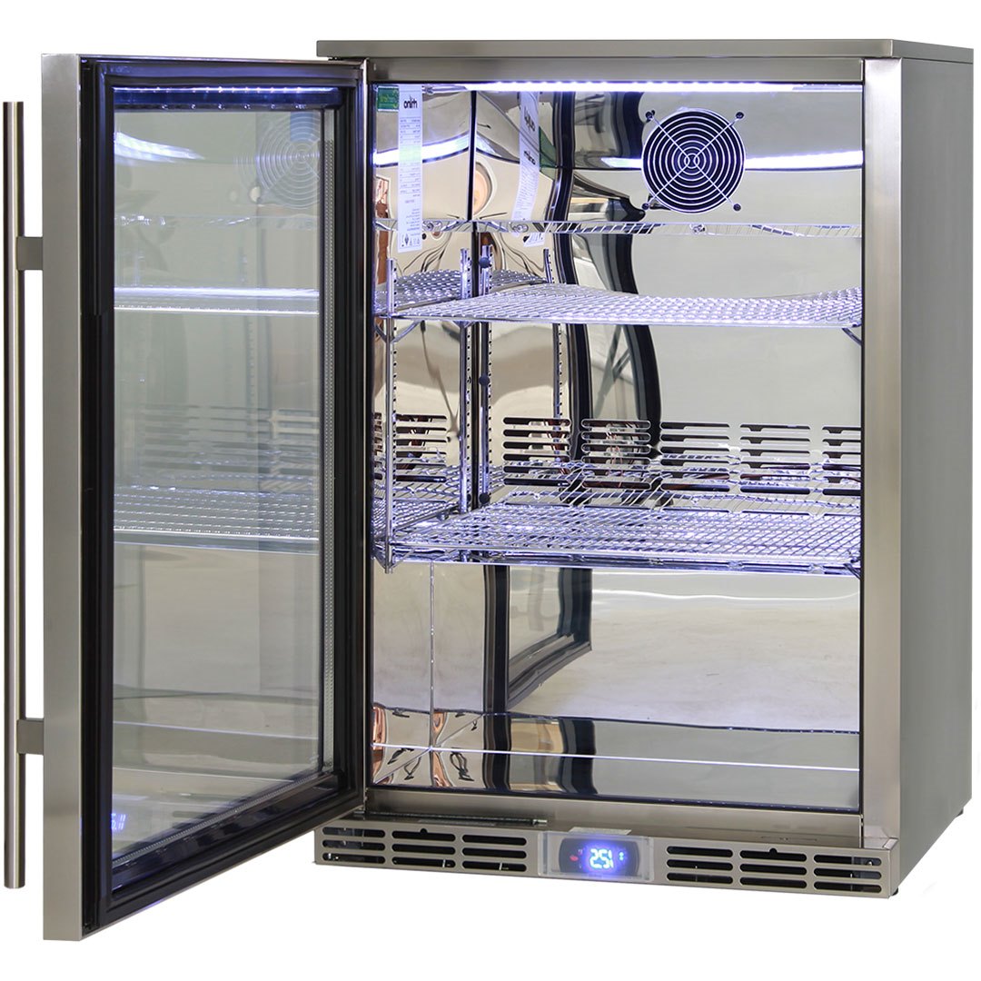 Rhino GSP1HL-840-SS - Outdoor Stainless Steel Bar Fridge - 129 Litres
