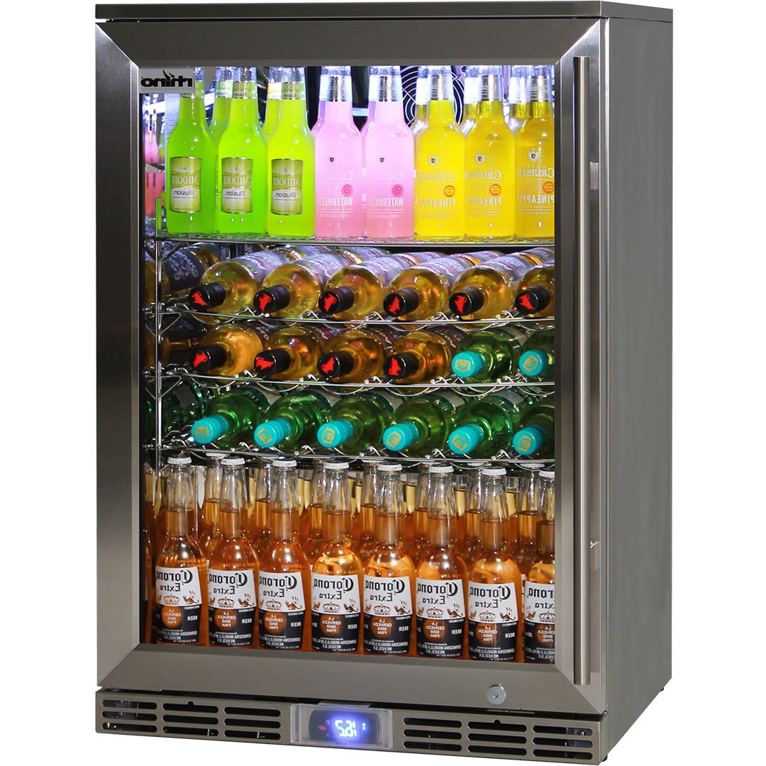 Rhino GSP1HL-SS - Alfresco Kitchen Glass Door Outdoor Bar Fridge Great For Cold Beer In Hot Climates