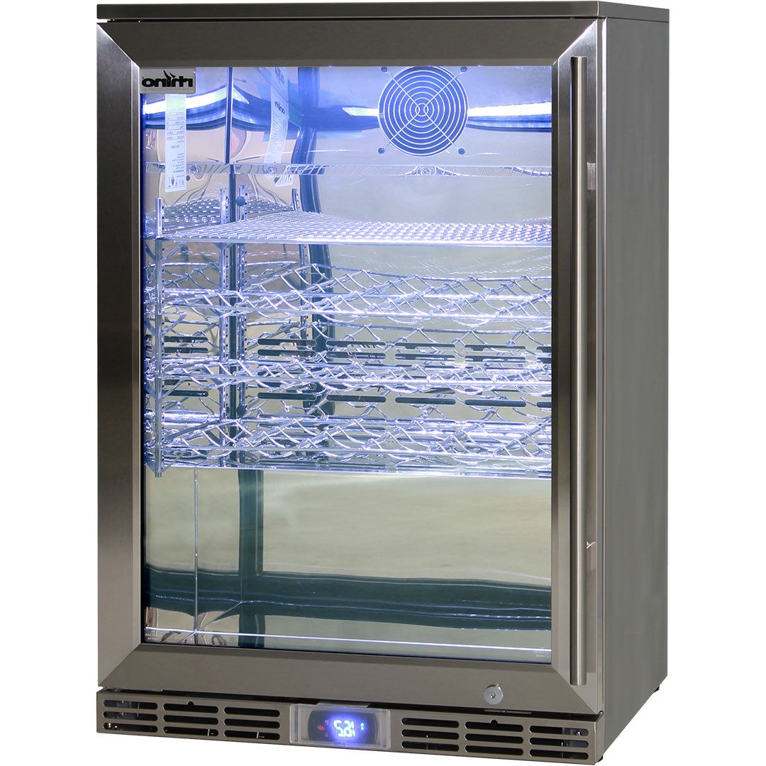 Rhino GSP1HL-SS - Alfresco Kitchen Glass Door Outdoor Bar Fridge Great For Cold Beer In Hot Climates