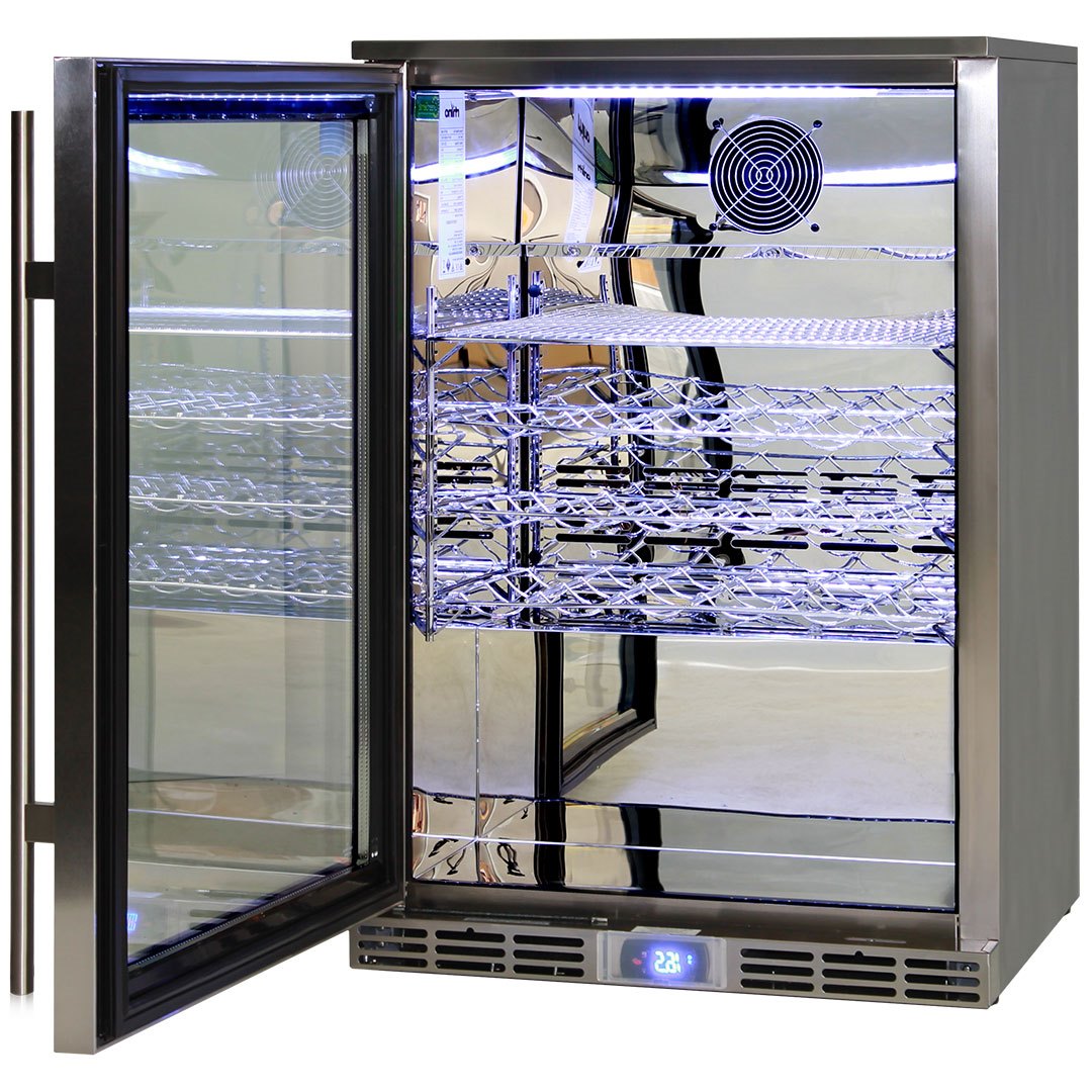 Rhino GSP1HL-840-SS - Outdoor Stainless Steel Bar Fridge - 129 Litres