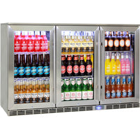 Rhino 330L 3 Door Stainless Steel Bar Fridge