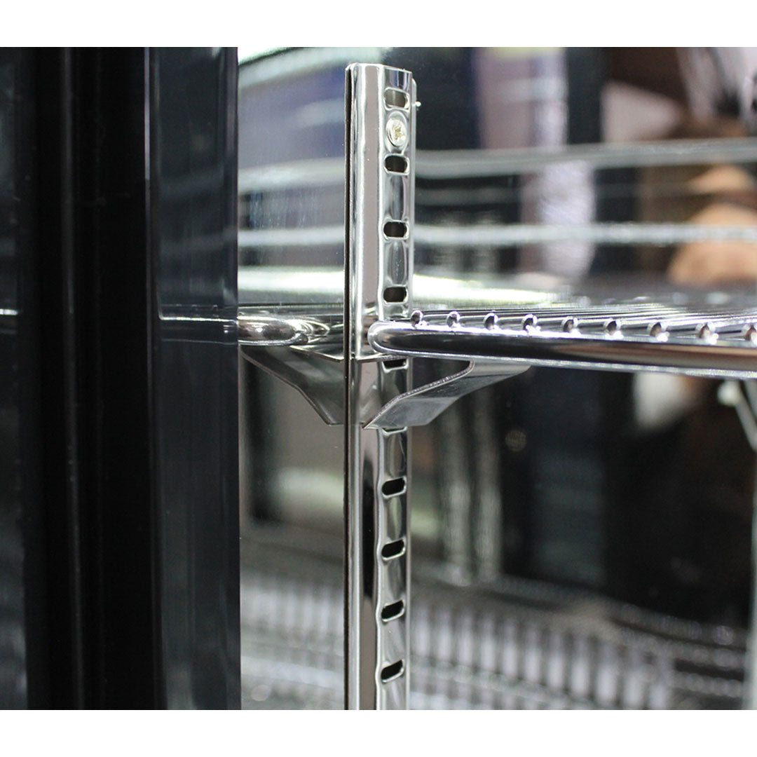 Rhino SGT1R-BS - Black Commercial Upright Triple Glass Door Bar Fridge Ultra Energy Efficient