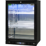 Rhino SG1L-B bar fridge - glass door detail