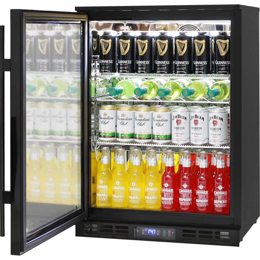 Rhino SG1L-B-HD bar fridge - glass door detail