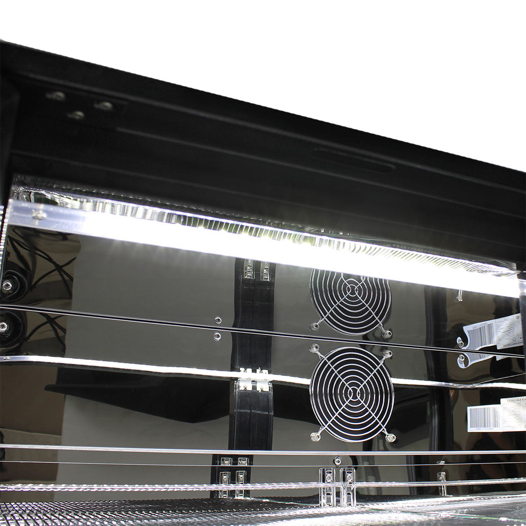 Rhino SG2H-B - 2 Glass Door Black Bar Fridge - Commercial Grade