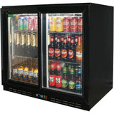Rhino SG2S-B bar fridge - glass door detail