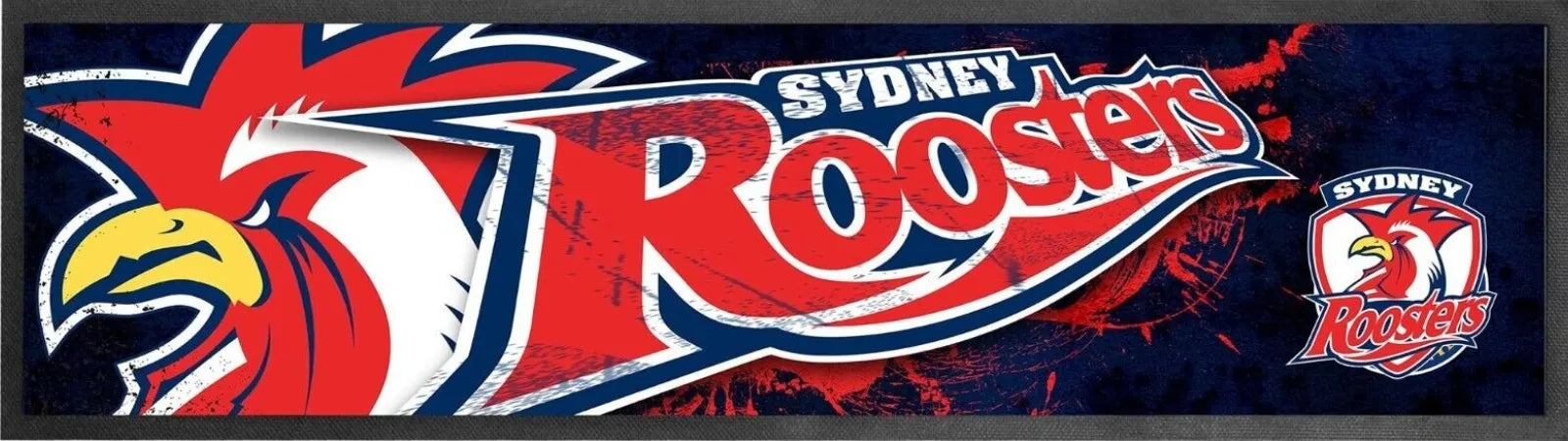 Sydney Roosters NRL Premium Rubber-Backed Bar Mat Runner