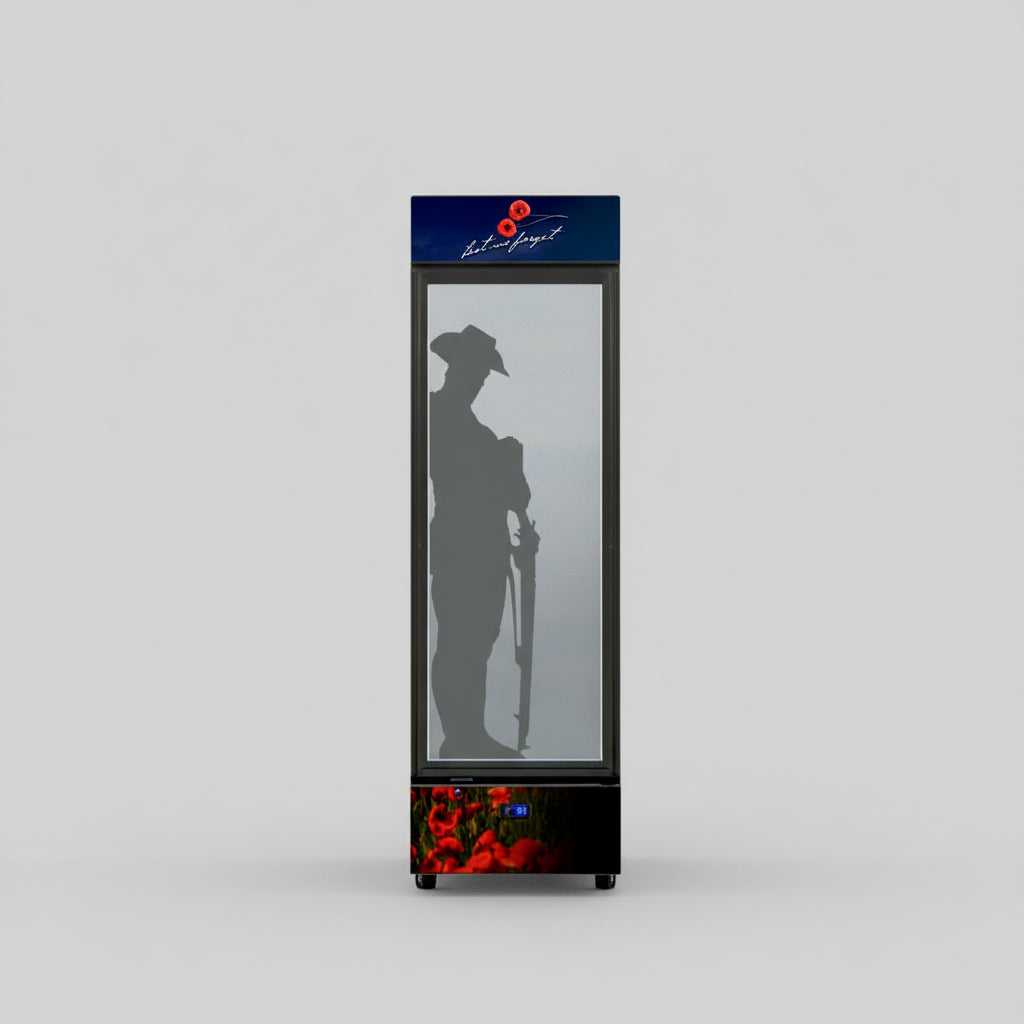Lest We Forget Upright Bar Fridge 370L – SC372 – SC372LB-LWF