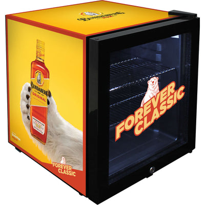 Official Bundy Rum branded Glass Door Mini Fridge With a Lock - CHOOSE FROM 6 DESIGNS - Model SC50AB-Bundy1