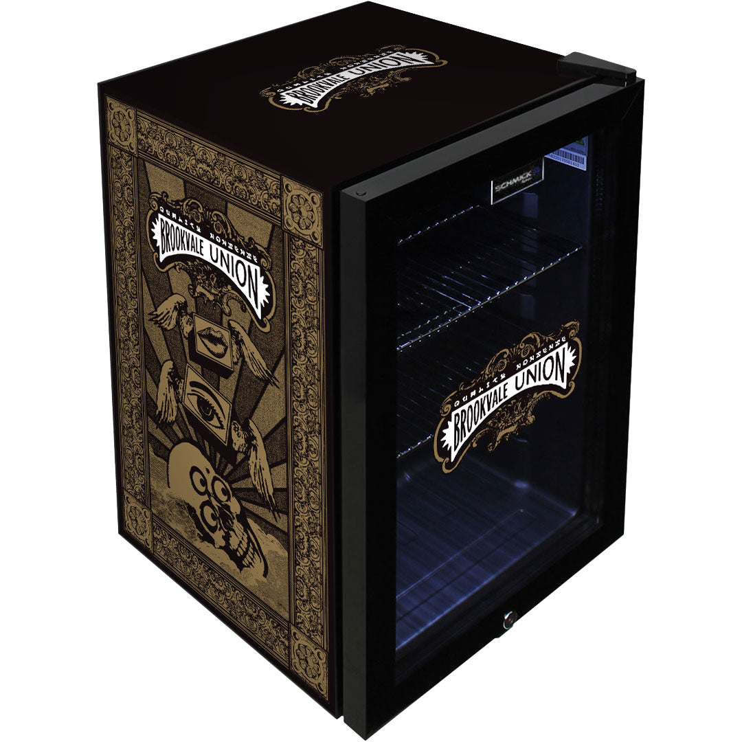 Brookvale Union Branded Glass Door Bar Fridge With Cool Frosted Door Logo - Model SC70-B-BVU
