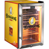 Bundy Branded - 6 Designs to choose from! - Triple Glazed Glass Door Bar Fridge With Bundy Branding -  Model SC70-SS-1