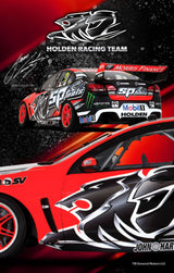 HRT Holden Racing Team Glass Door Bar Fridge With Cool Frosted Door Logo - Model SC70-B-HRT