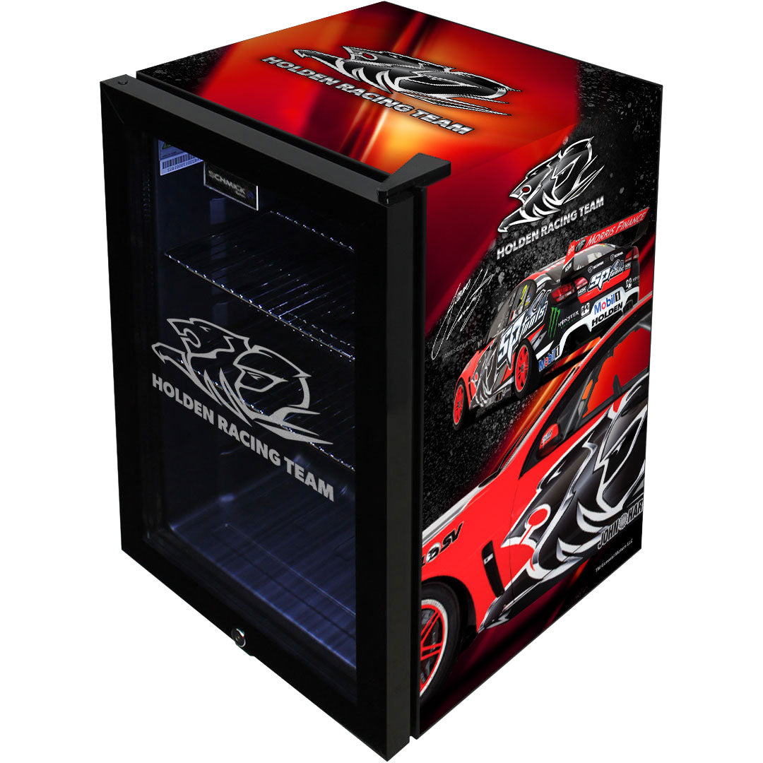 HRT Holden Racing Team Glass Door Bar Fridge With Cool Frosted Door Logo - Model SC70-B-HRT