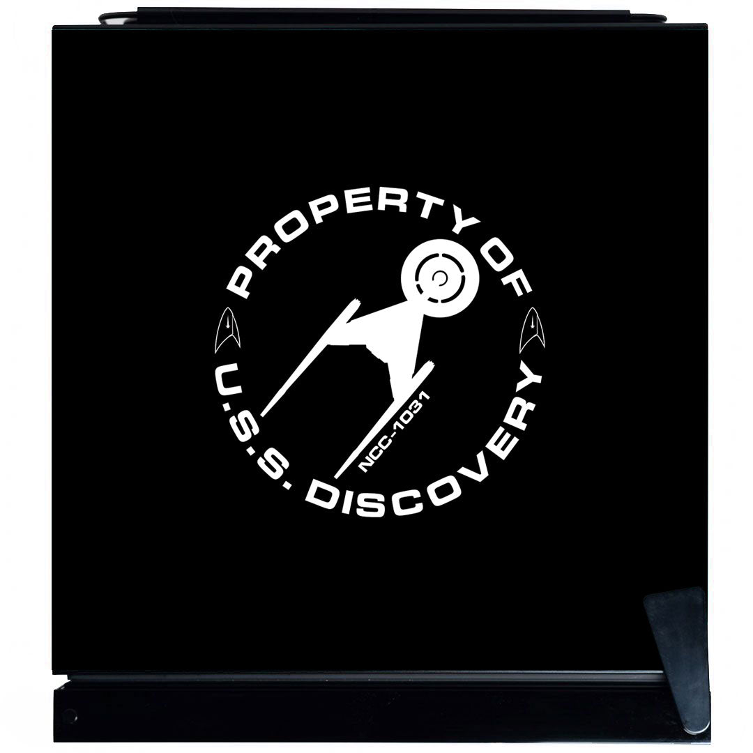 Star Trek Discovery Branded Glass Door Bar Fridge With Cool Frosted Door Logo - SC70B-STD-01