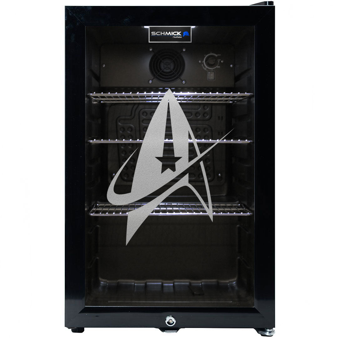 Star Trek Discovery Branded Glass Door Bar Fridge With Cool Frosted Door Logo - SC70B-STD-02