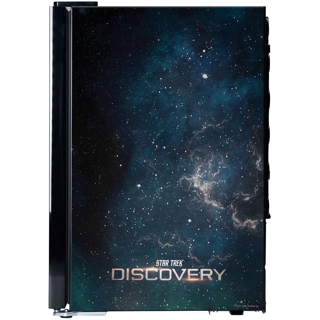 Star Trek Discovery Branded Glass Door Bar Fridge With Cool Frosted Door Logo - SC70B-STD-03