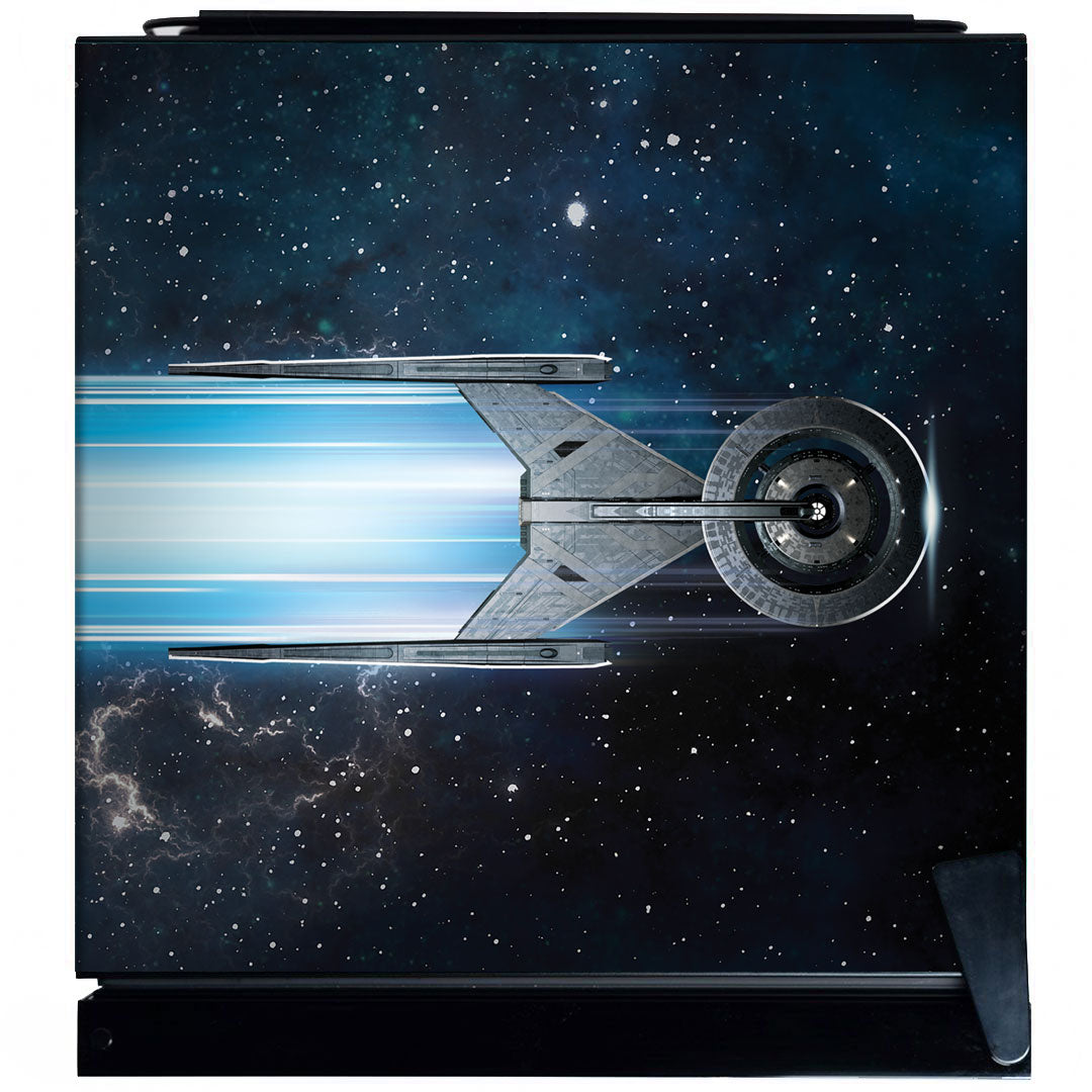 Star Trek Discovery Branded Glass Door Bar Fridge With Cool Frosted Door Logo - SC70B-STD-03