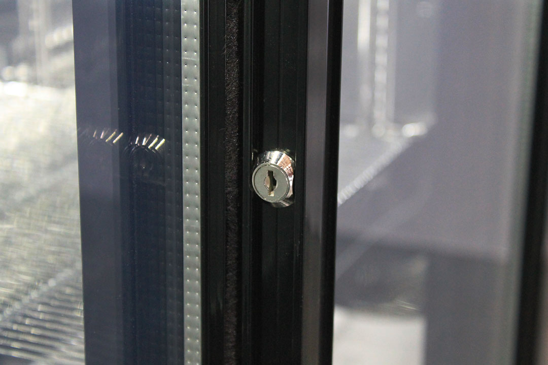 Rhino SG2S-B – 208L 2-Door Sliding Glass Black Bar Fridge
