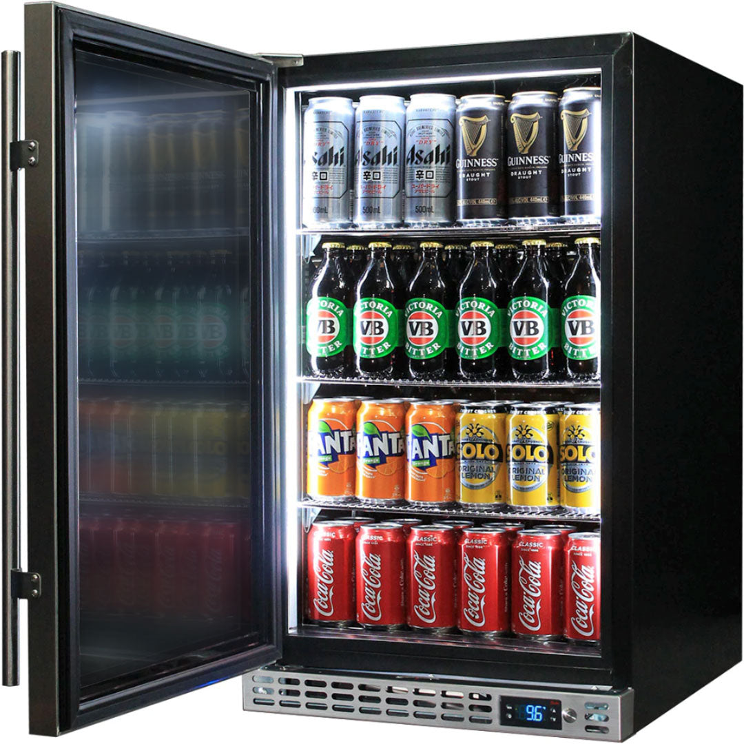 Schmick SK116L-SD bar fridge - angle view