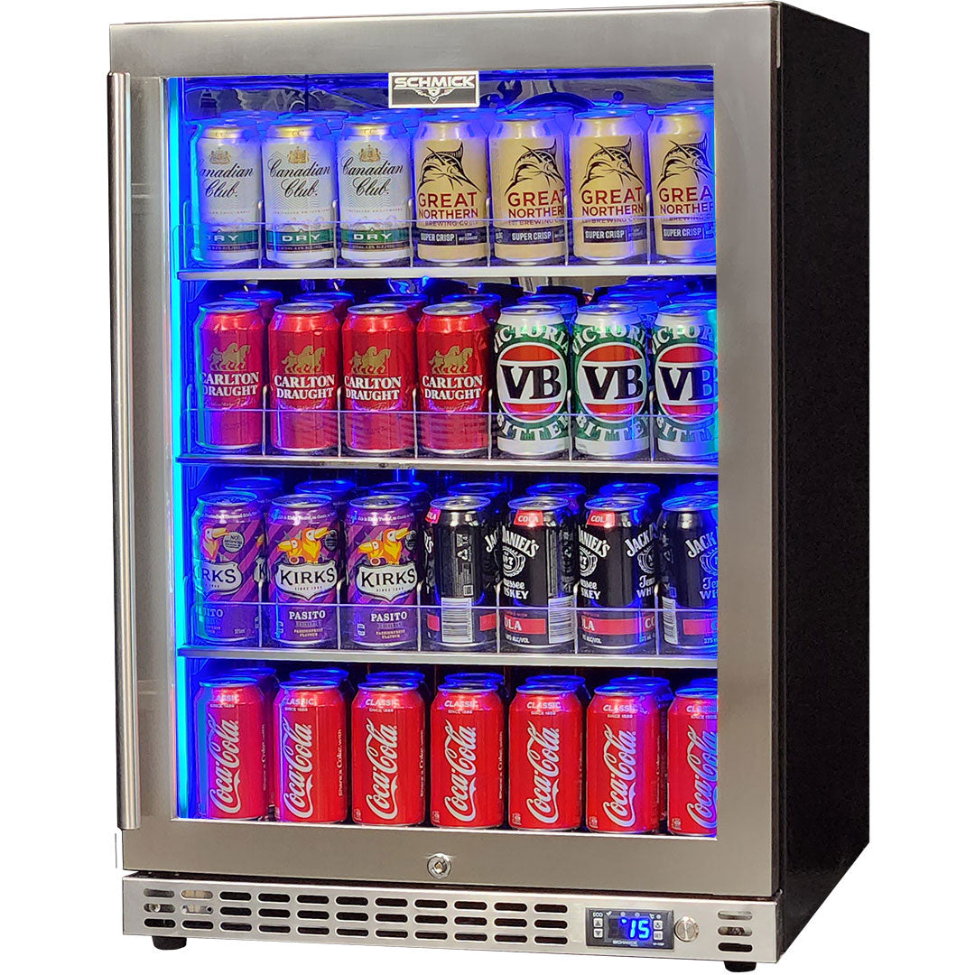 Schmick 164L Quiet Front Venting Bar Fridge - Gravity Roller Shelf - SK156R-RS