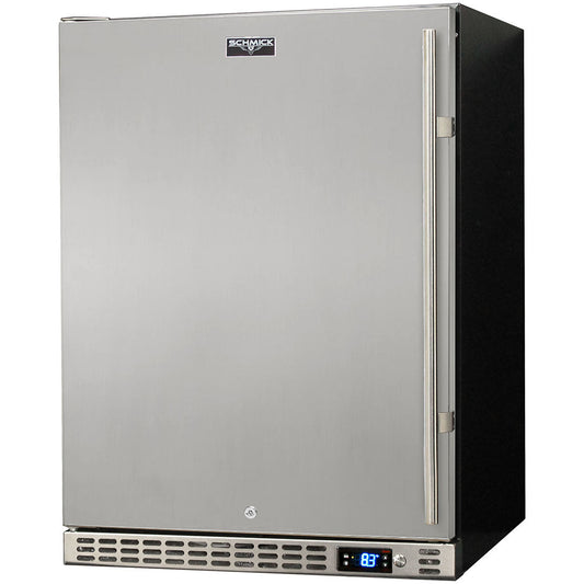 Schmick - SK156L-SD – Quiet Running Front Venting Solid Stainless Steel Door Bar Fridge – 164 Litres