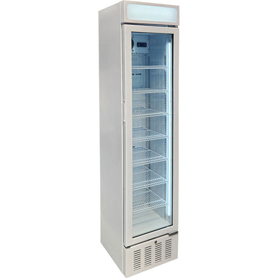 Schmick 160L Skinny Upright Glass Door Bar Fridge - SK160W