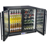 Schmick Under Bench Beer And Wine Dual Zone Bar Fridge - Model SK248D-B-HD