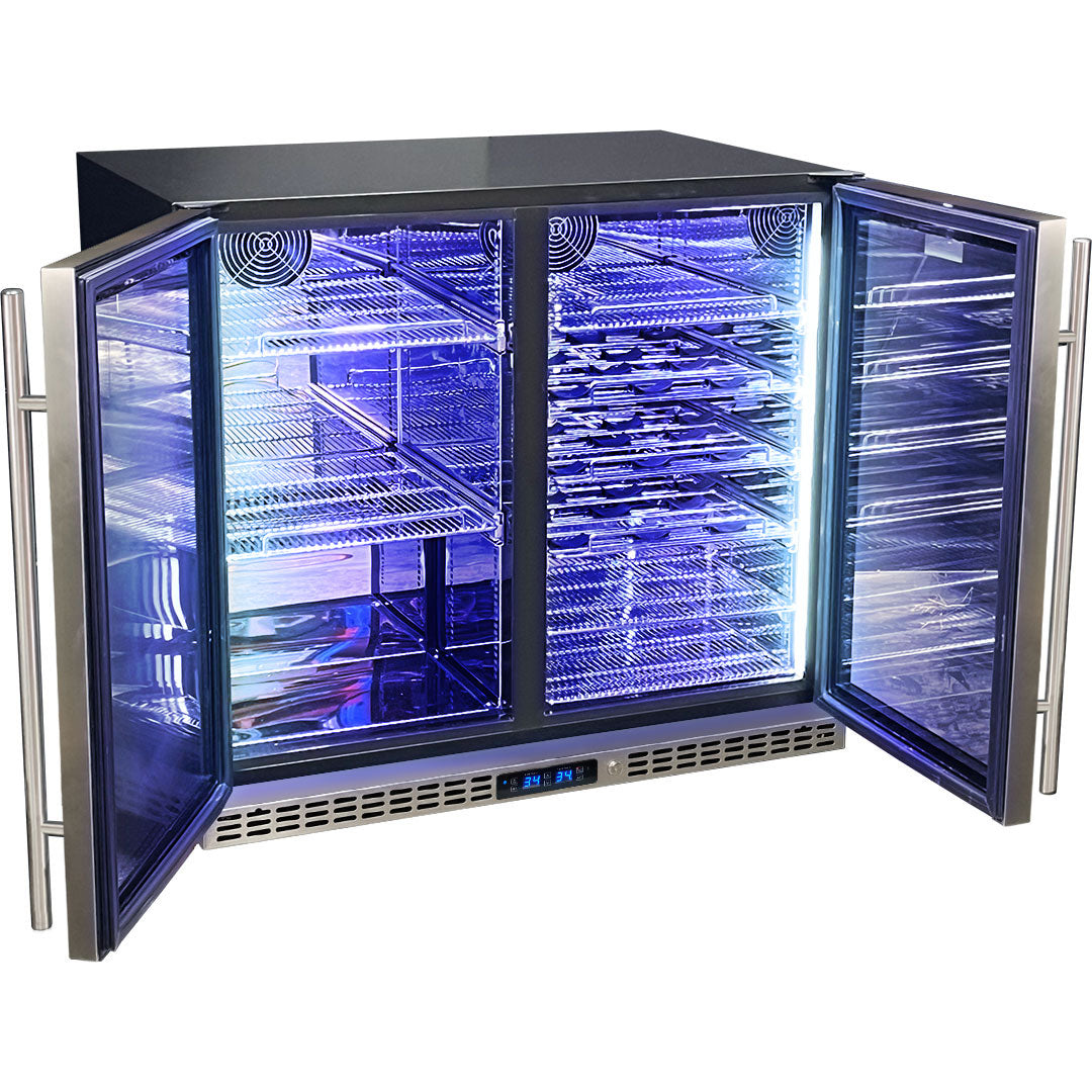 Schmick Under Bench Beer And Wine Dual Zone Bar Fridge - Model SK228D-HD