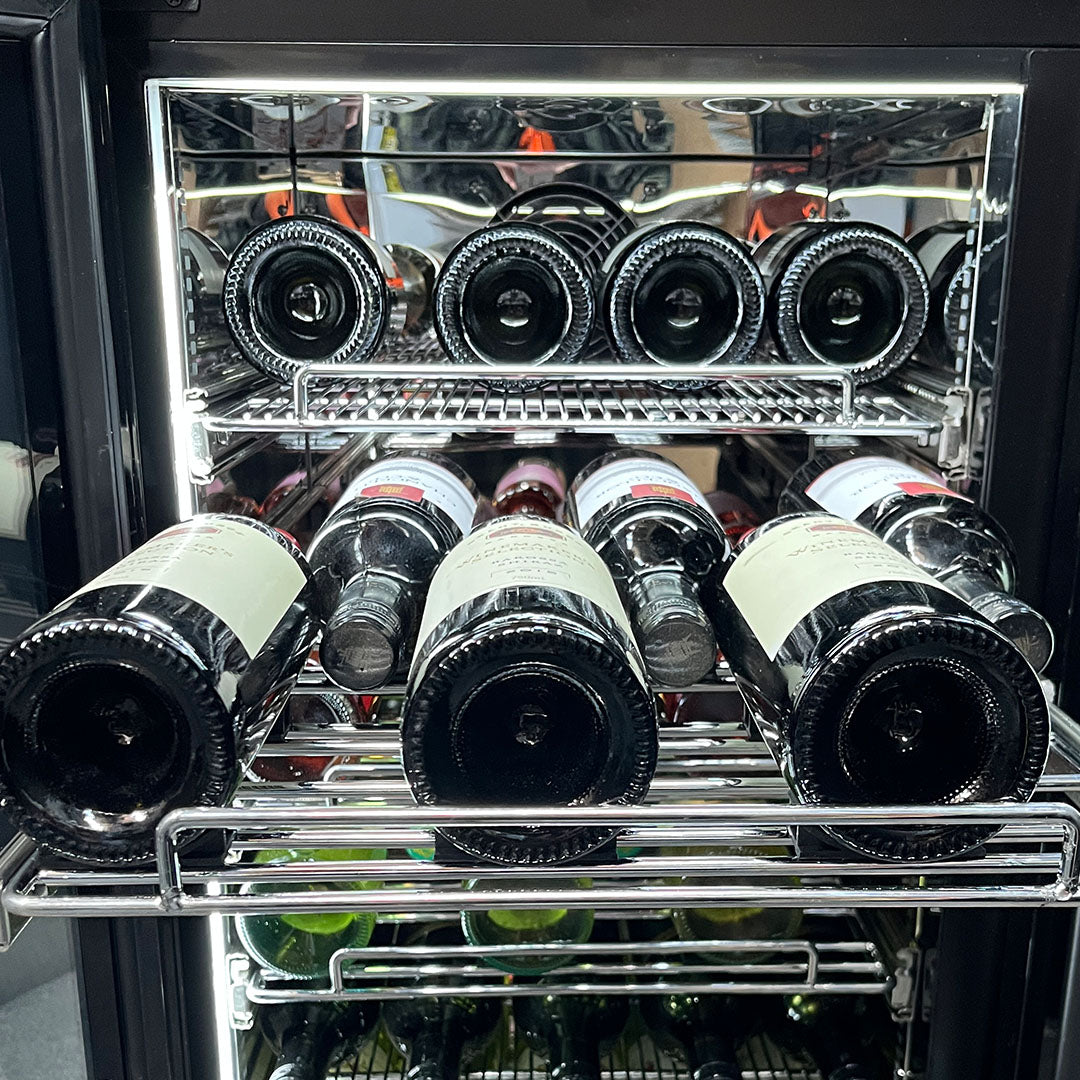 Schmick Under Bench Beer And Wine Dual Zone Bar Fridge - Model SK228D-B-HD