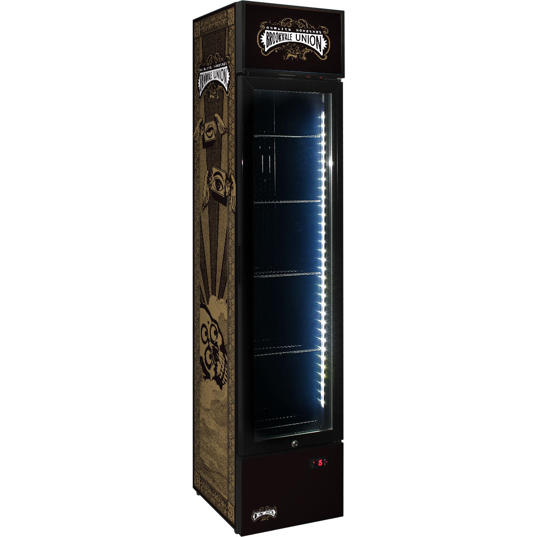 Brookvale Union Branded Skinny Upright Bar Fridge - Model SS-P160-BVU
