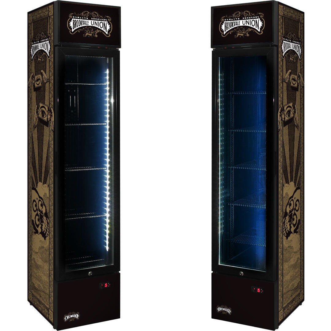 Brookvale Union Branded Skinny Upright Bar Fridge - Model SS-P160-BVU