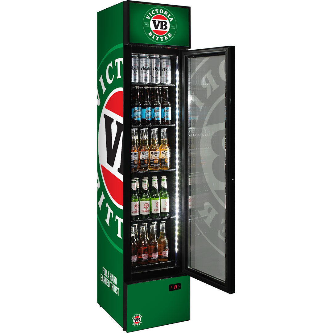 VB SS-P160-VB-V1 bar fridge - open door view