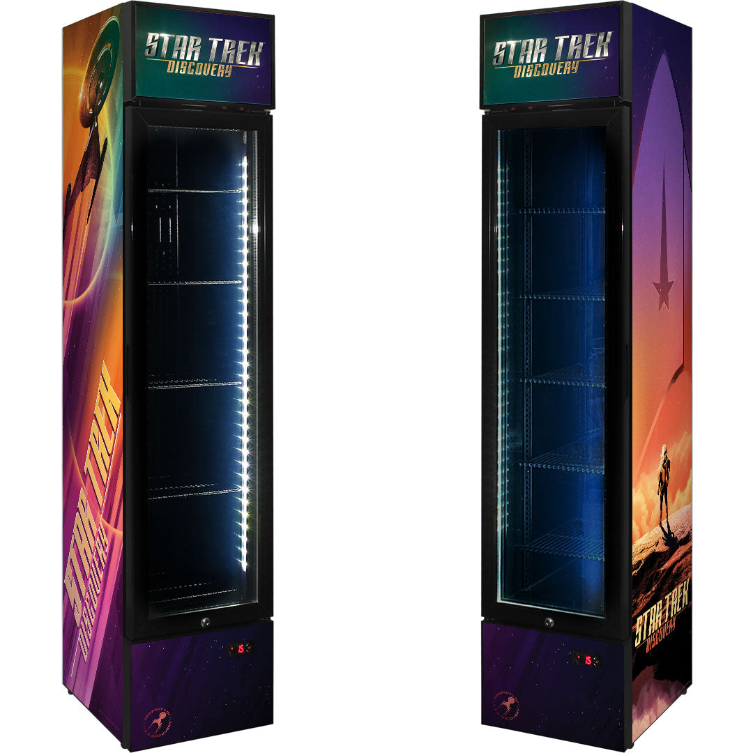 Star Trek Discovery Branded Skinny Upright Bar Fridge - SS-P160FA-STD-02