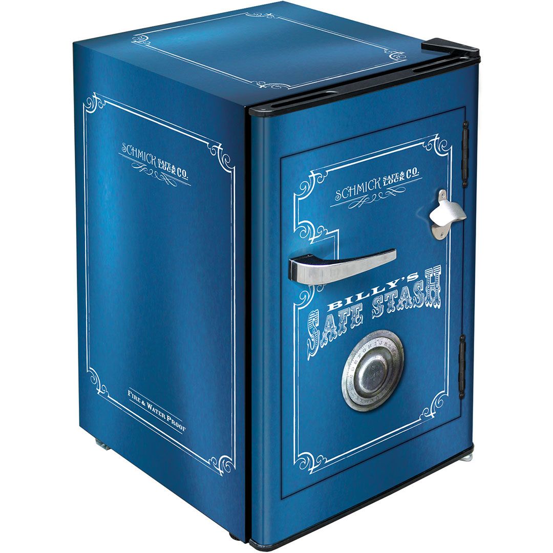 Retro Safe Design Mini Bar Fridge 70 Litre Schmick Brand With Opener - Model HUS-BC70B-SAFE