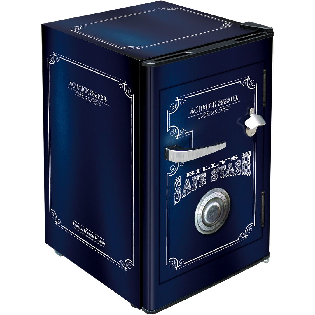 Retro Safe Design Mini Bar Fridge 70 Litre Schmick Brand With Opener - Model HUS-BC70B-SAFE