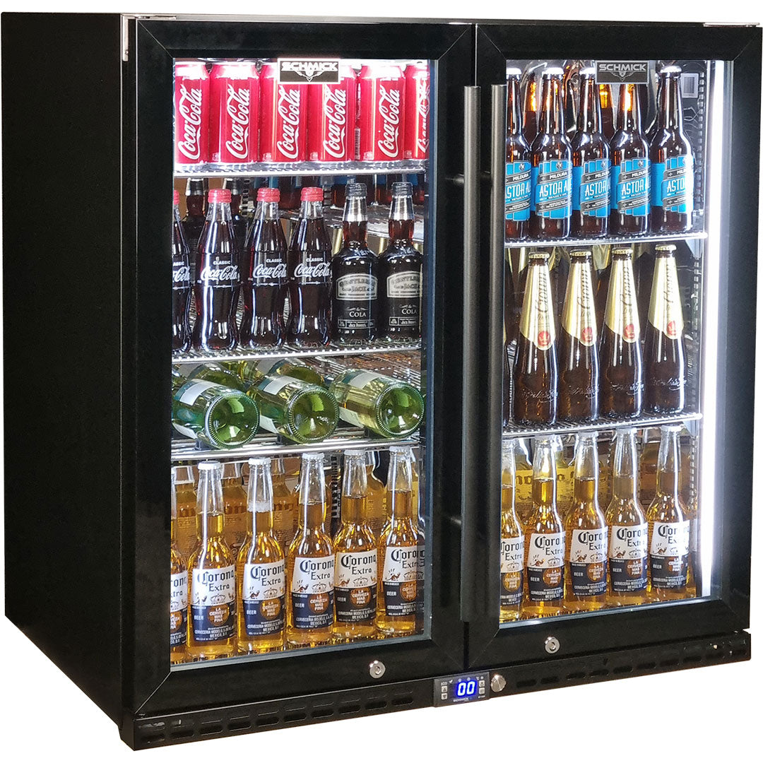 Schmick SK245-B-HD bar fridge - glass door detail