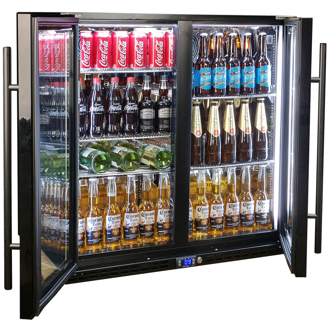 Schmick SK245-B-HD bar fridge - glass door detail