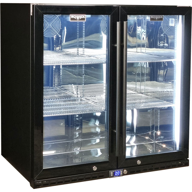 Schmick SK245-B-HD bar fridge - glass door detail
