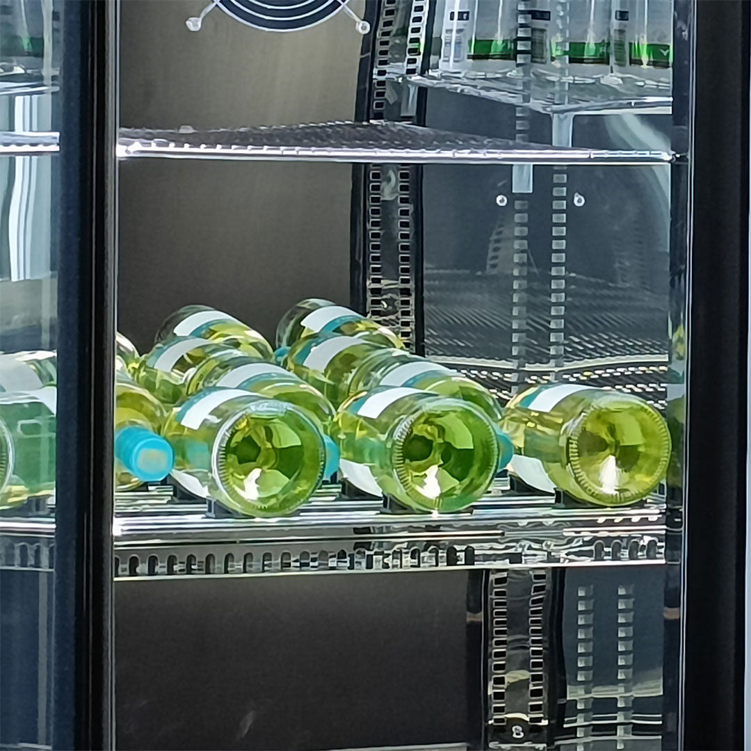Schmick - SK386-B – Triple Glazed Black Glass Door Bar Fridge – 399 Litres