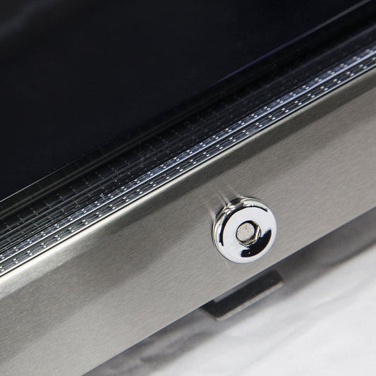 Schmick - HUS-SC88-SS – Outdoor Alfresco Triple Glazed Bar Fridge – LED Strip Lights, Lock – 98L